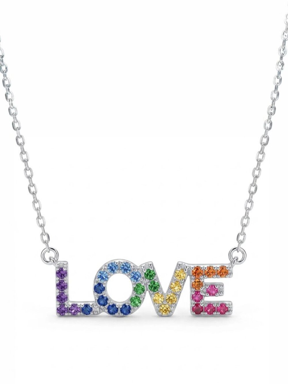 LOVE is LOVE Necklace, Charmed Aroma Rainbow Collection Pride